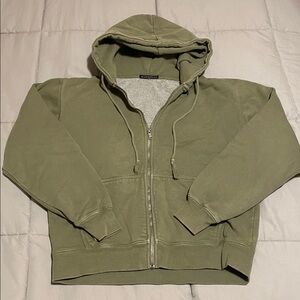 Green Heavy Duty Brandy Melville Zip-Up Hoodie